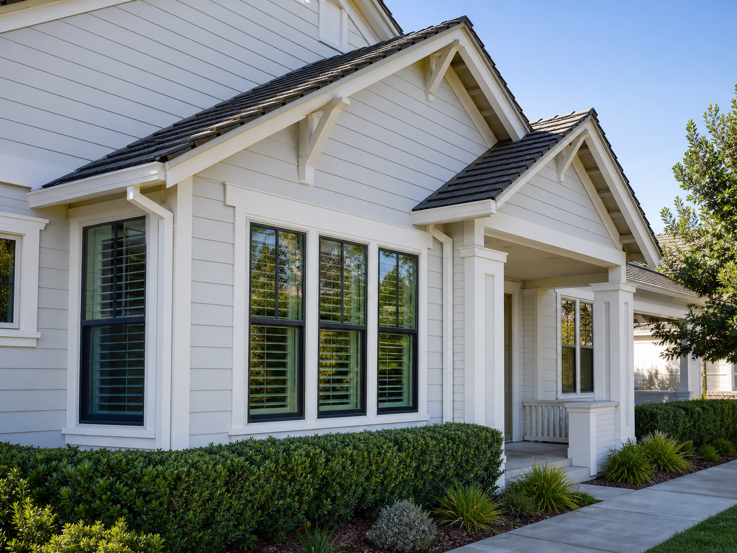 Siding after professional exterior cleaning