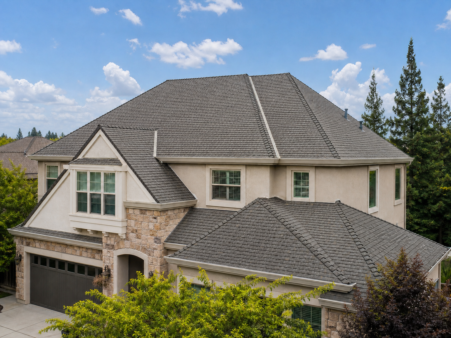 Roof after professional soft washing
